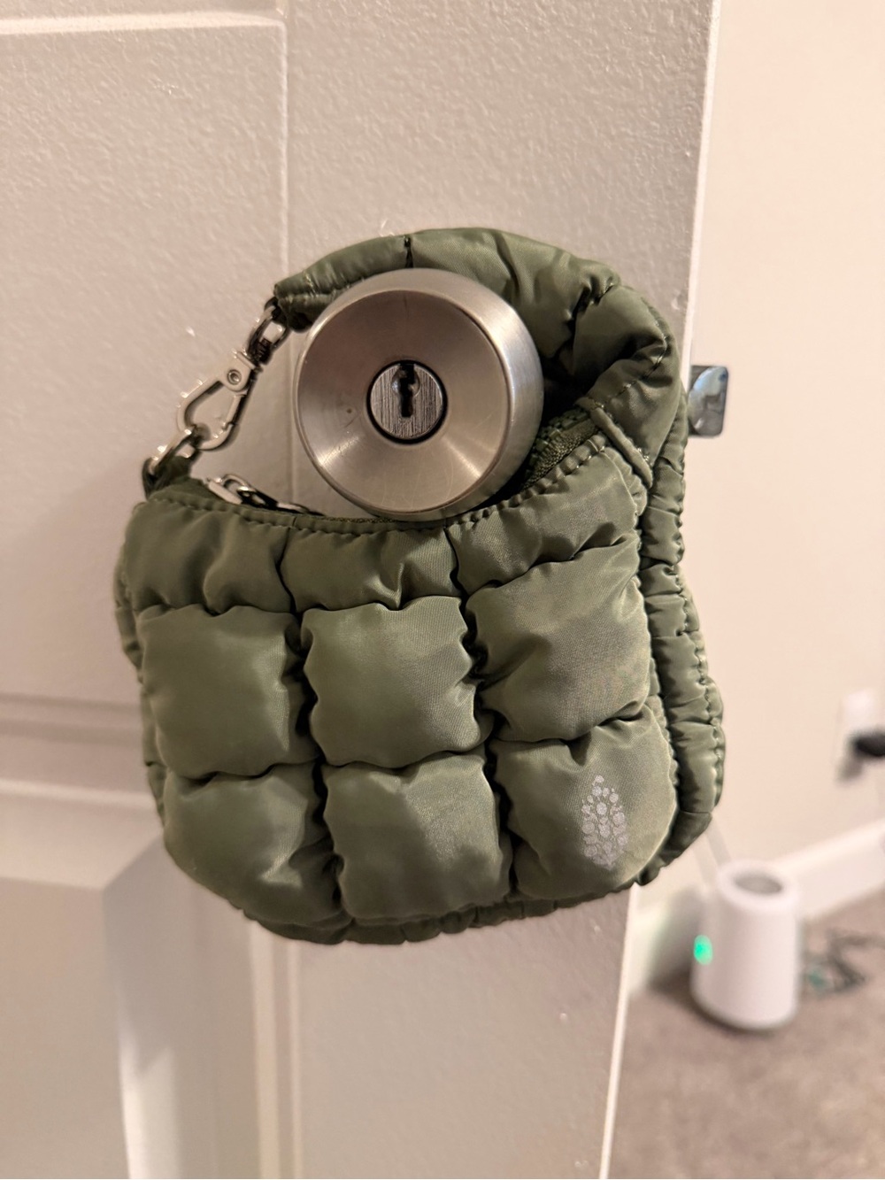 Free People Olive Puffer Mini Bag